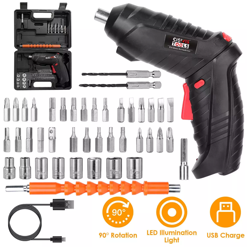On Sale⚡48 in 1 Cordless Electric Screwdriver Rechargeable Drill Driver Power Tool Bit Set