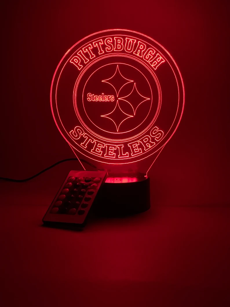 PITTSBURGH STEELERS 3D LAMP PERSONALIZED
