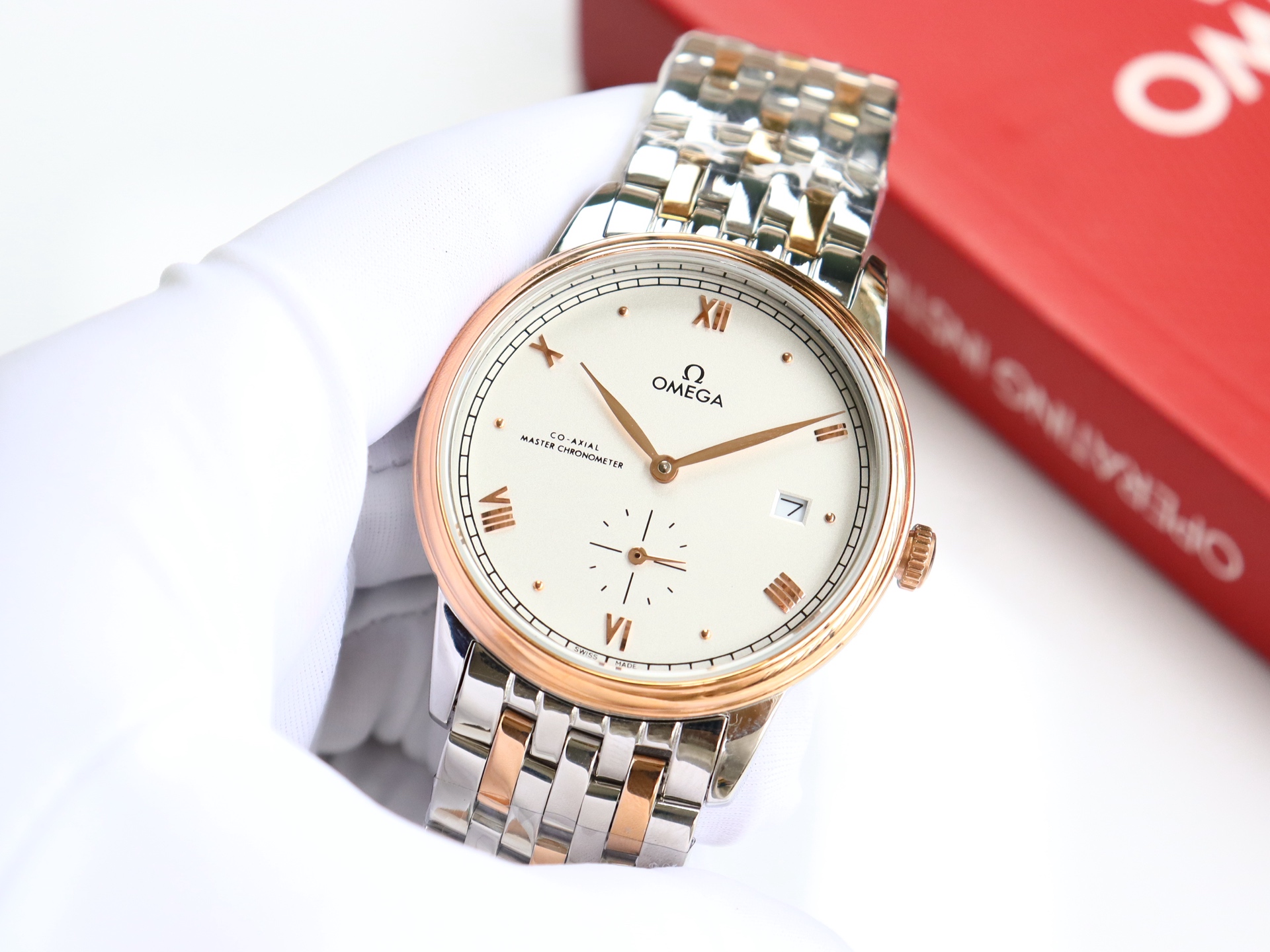 Omega De Ville series two-hand semi-mechanical men's watch