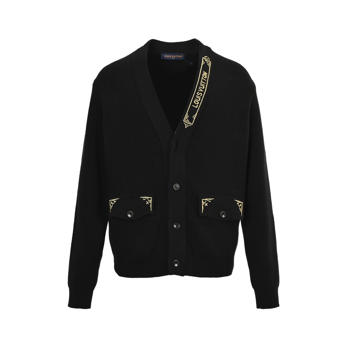 Louis Vuitton 25ss gold embroidered cardigan