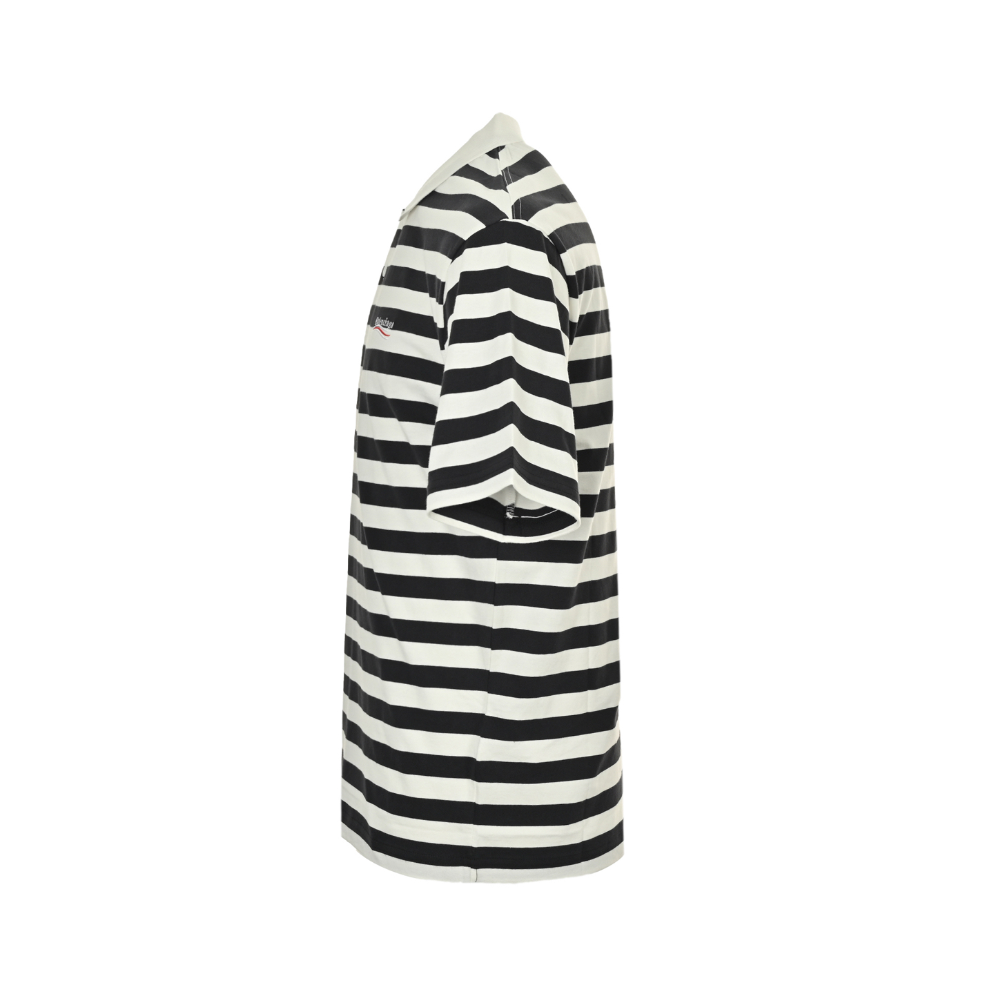 Balenciaga 25ss Coke embroidered striped Polo short sleeve