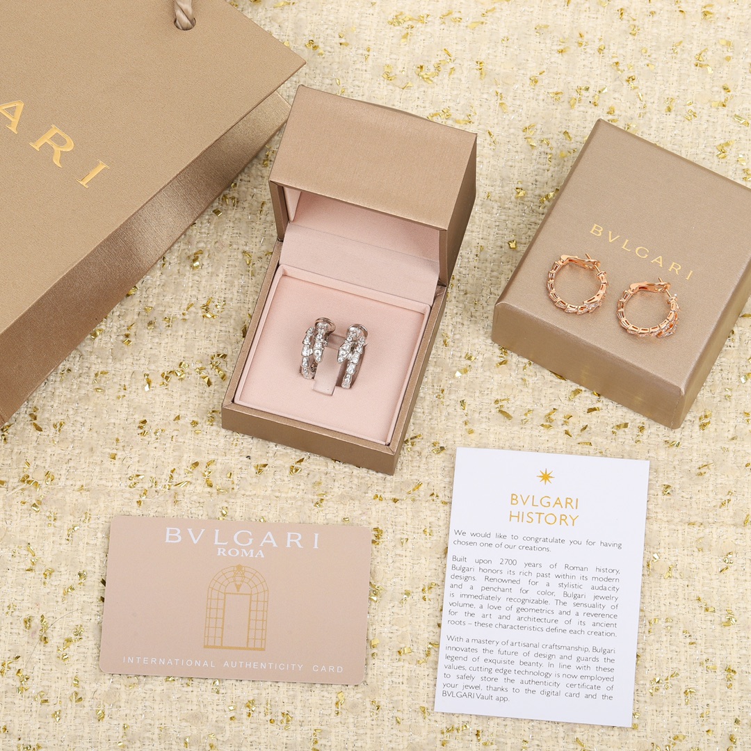 Bulgari snake earrings