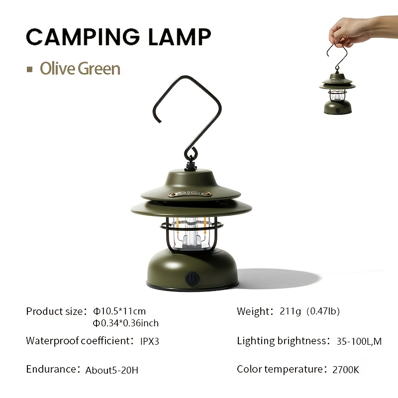 MOBI GARDEN Star Wishes Retro Camp Lights, Outdoor Lamp
