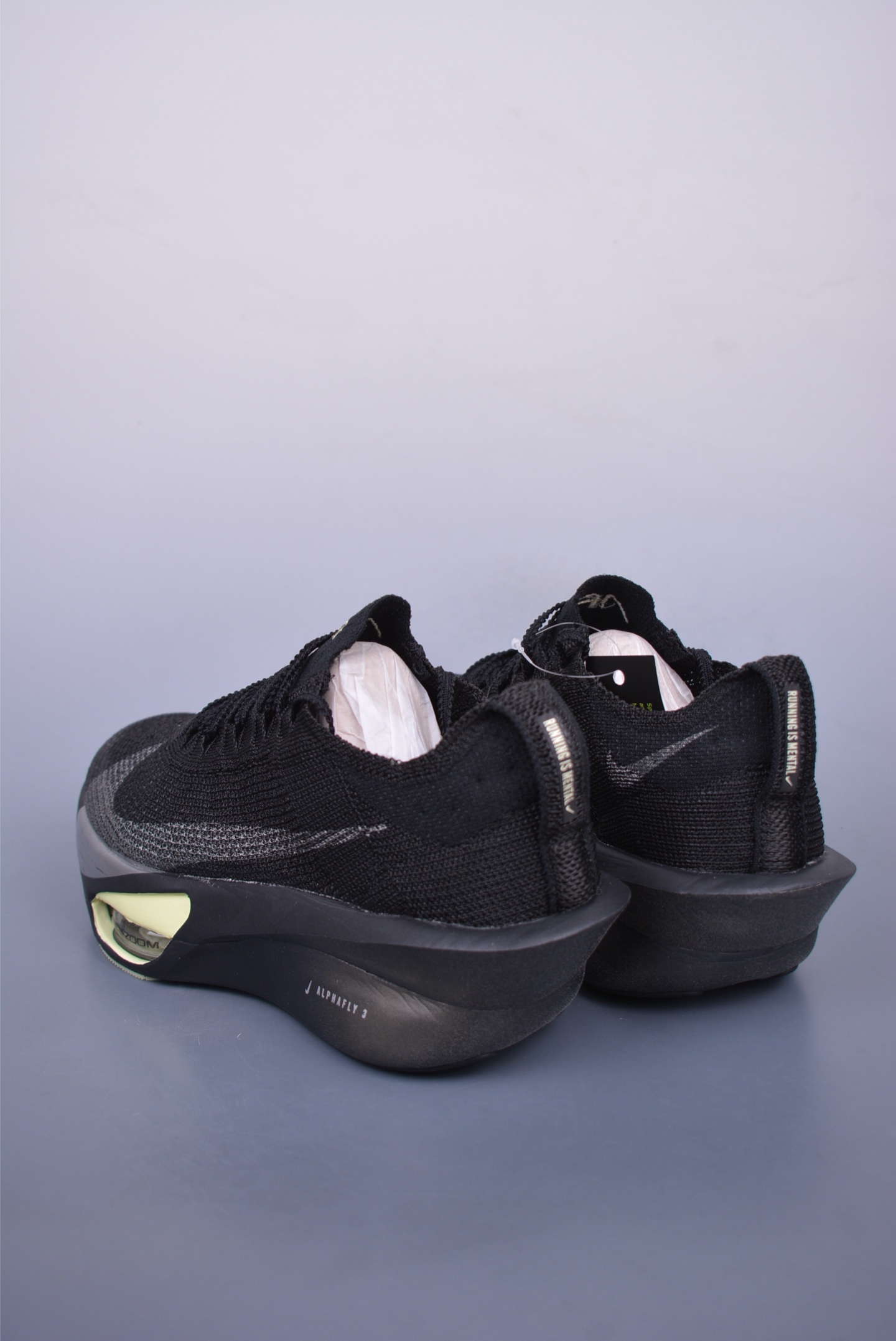 Nike Air Zoom Alphafly Next% 3 Proto running shoes knitted black, gray and yellow HV6350-001