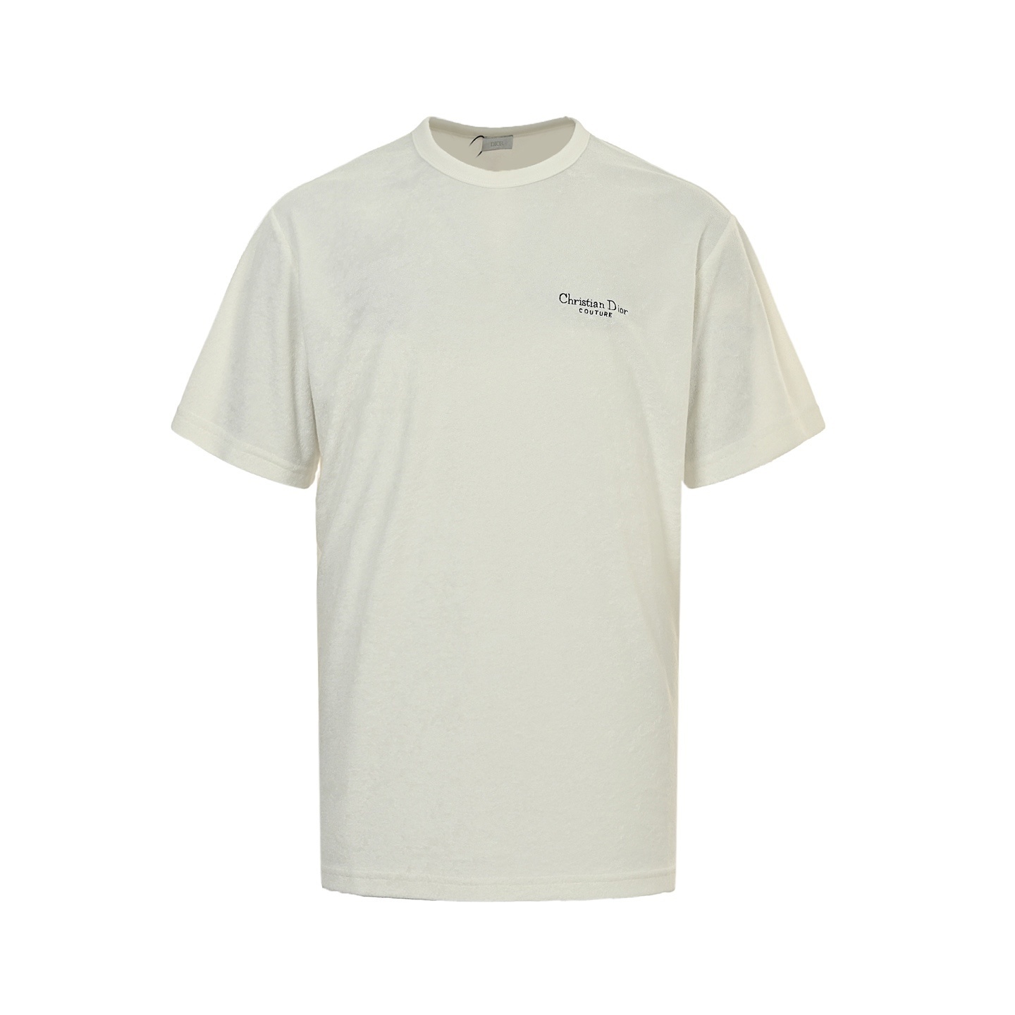 Dior 25ss terry short-sleeved shirt with small chest embroidery logo
