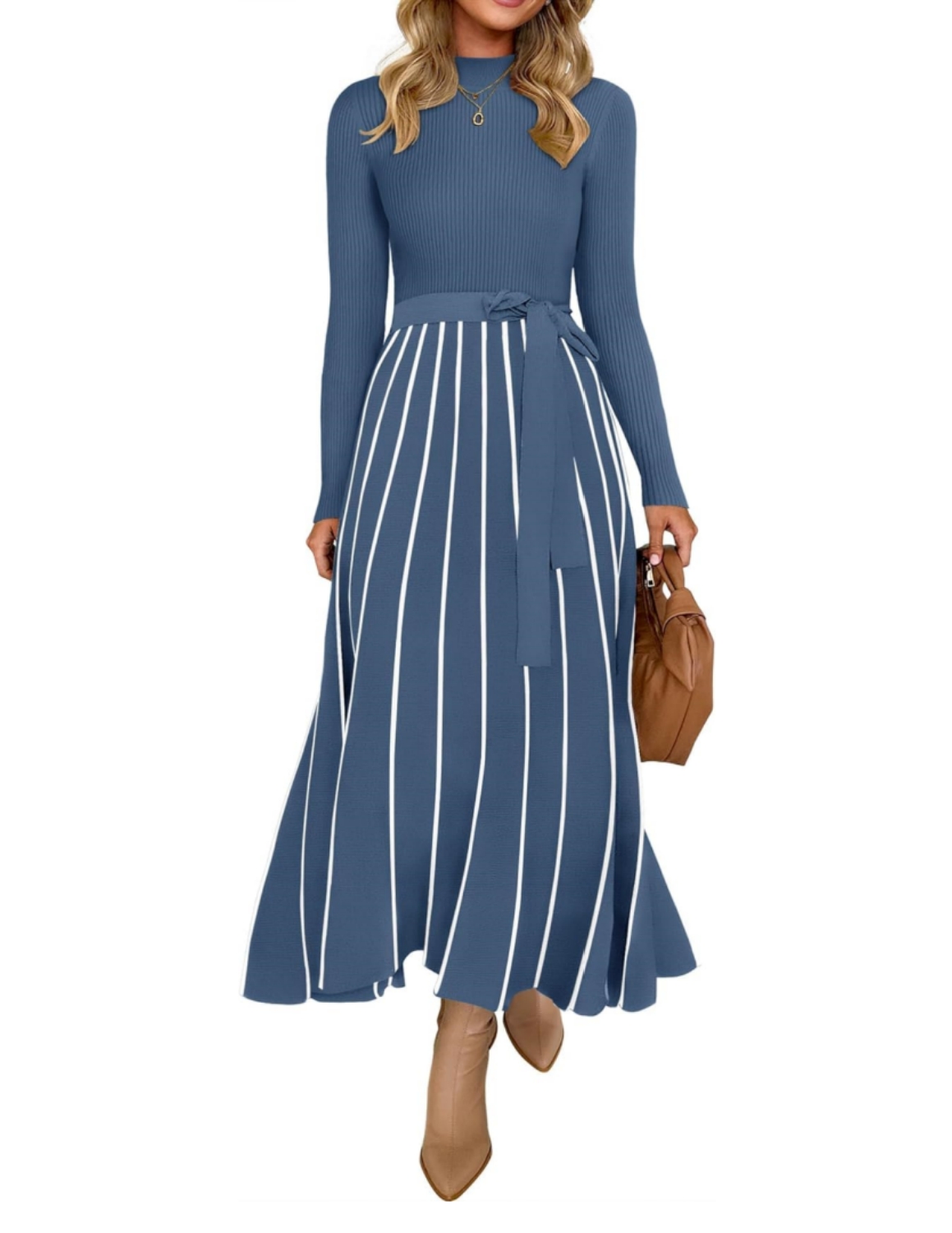 On Sale🔥Womens Fall / Winter Trendy Solid Color Sweater Dress