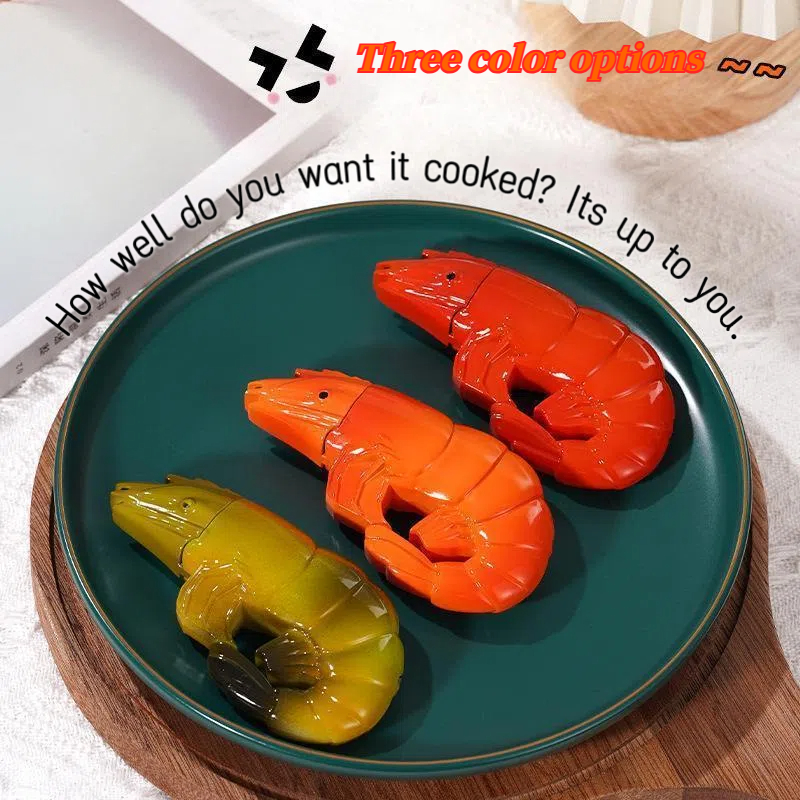 🔥Hot Sale-49% OFF🔥💖🎁Blue flame windproof brand new unique personality shrimp shaped lighter🦐🦐 (can be filled with butane gas)
