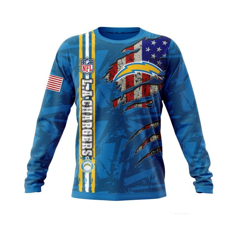 LOS ANGELES CHARGERS 3D HOODIE SKULL0802