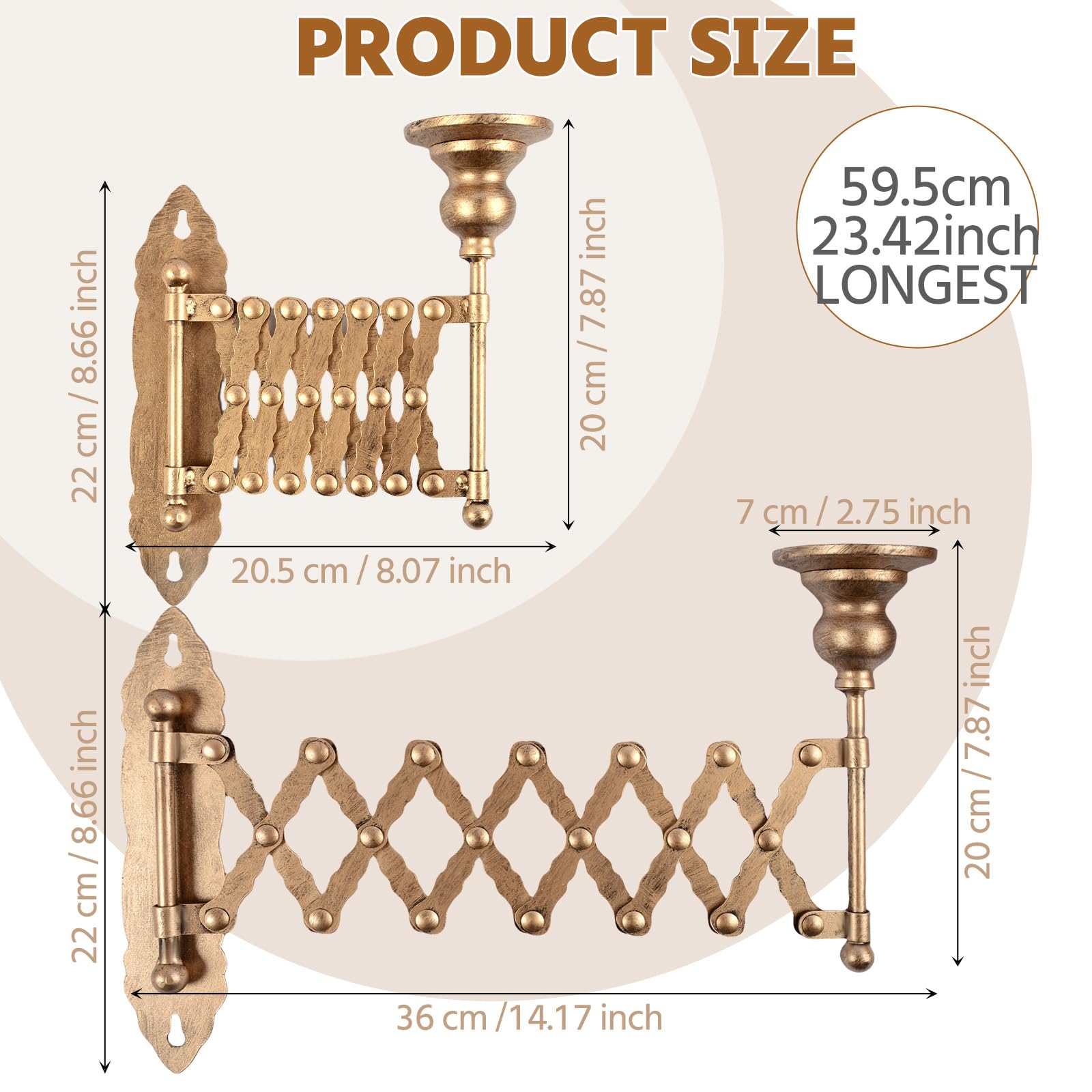 🔥ON SALE🔥Vintage Expanding Taper Candle Holder