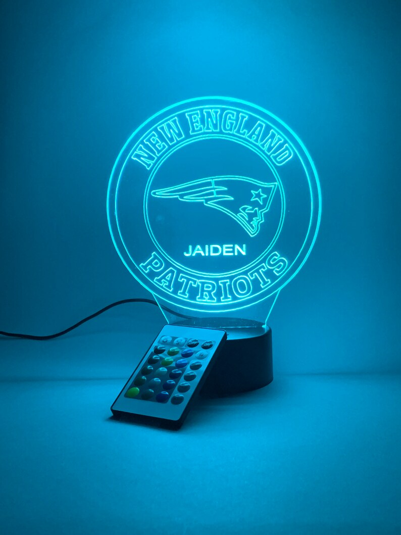 NEW ENGLAND PATRIOTS 3D LAMP PERSONALIZED