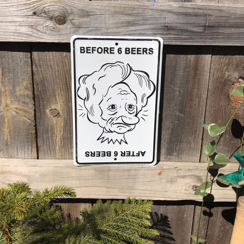On Sale🔥Before/After 6 Beers Funny Aluminum Sign 8x12 in