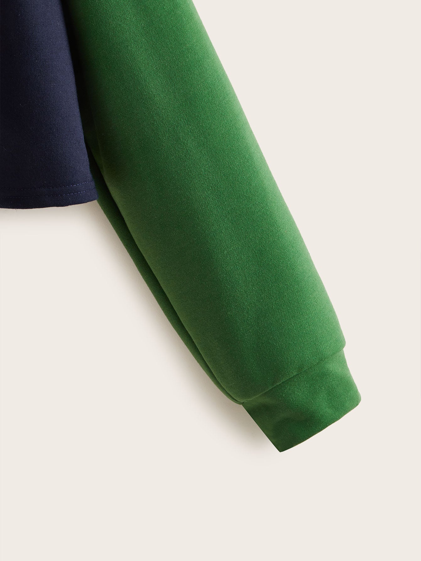 Cut And Sew Half Placket Sweatshirt