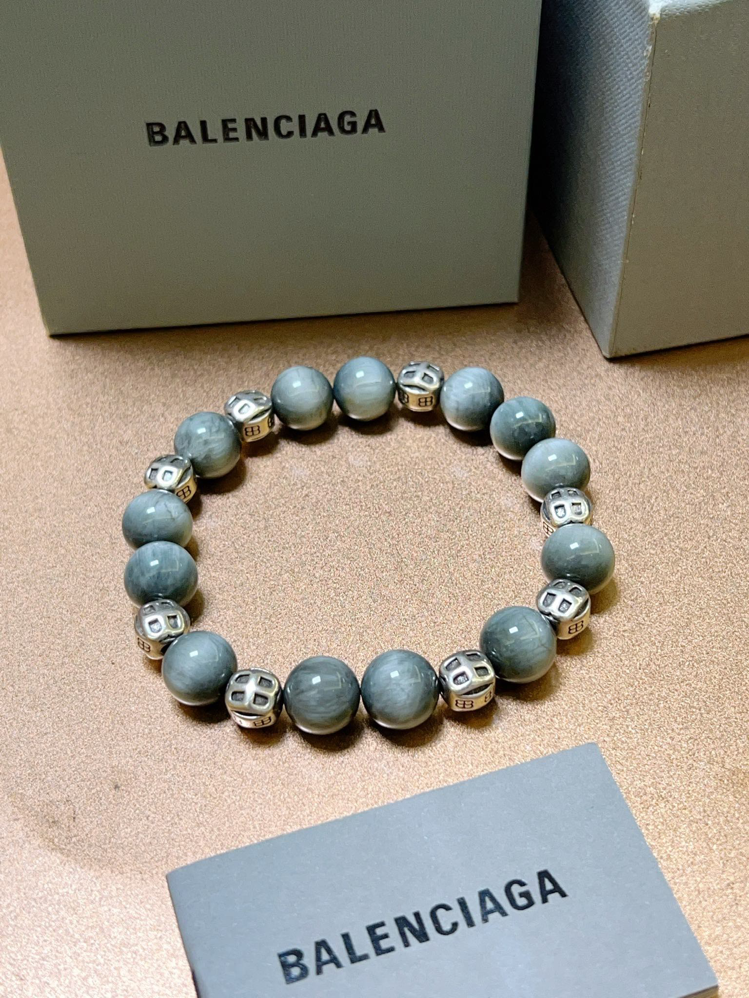 Balenciaga Natural Moonstone Thai Silver Style Bracelet