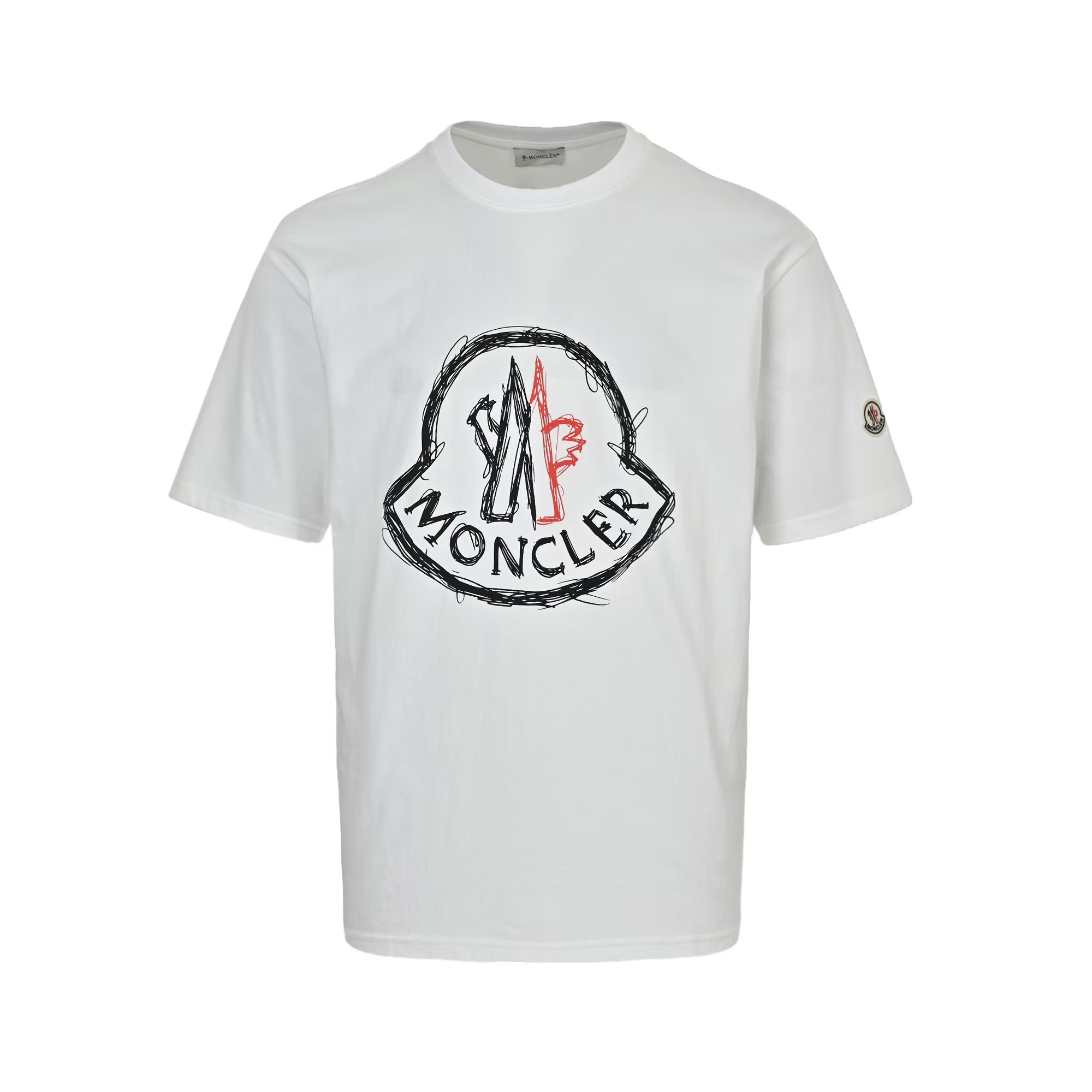 Moncler 25ss sketch hand-painted print short sleeves