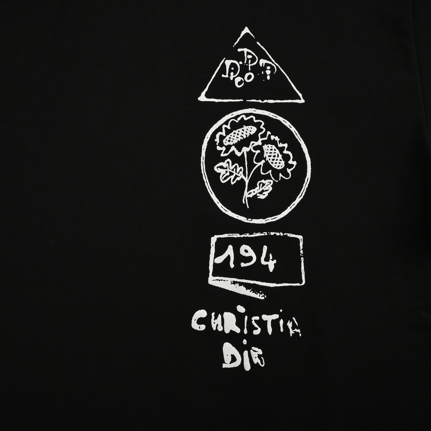 Dior 25ss printed logo short sleeve