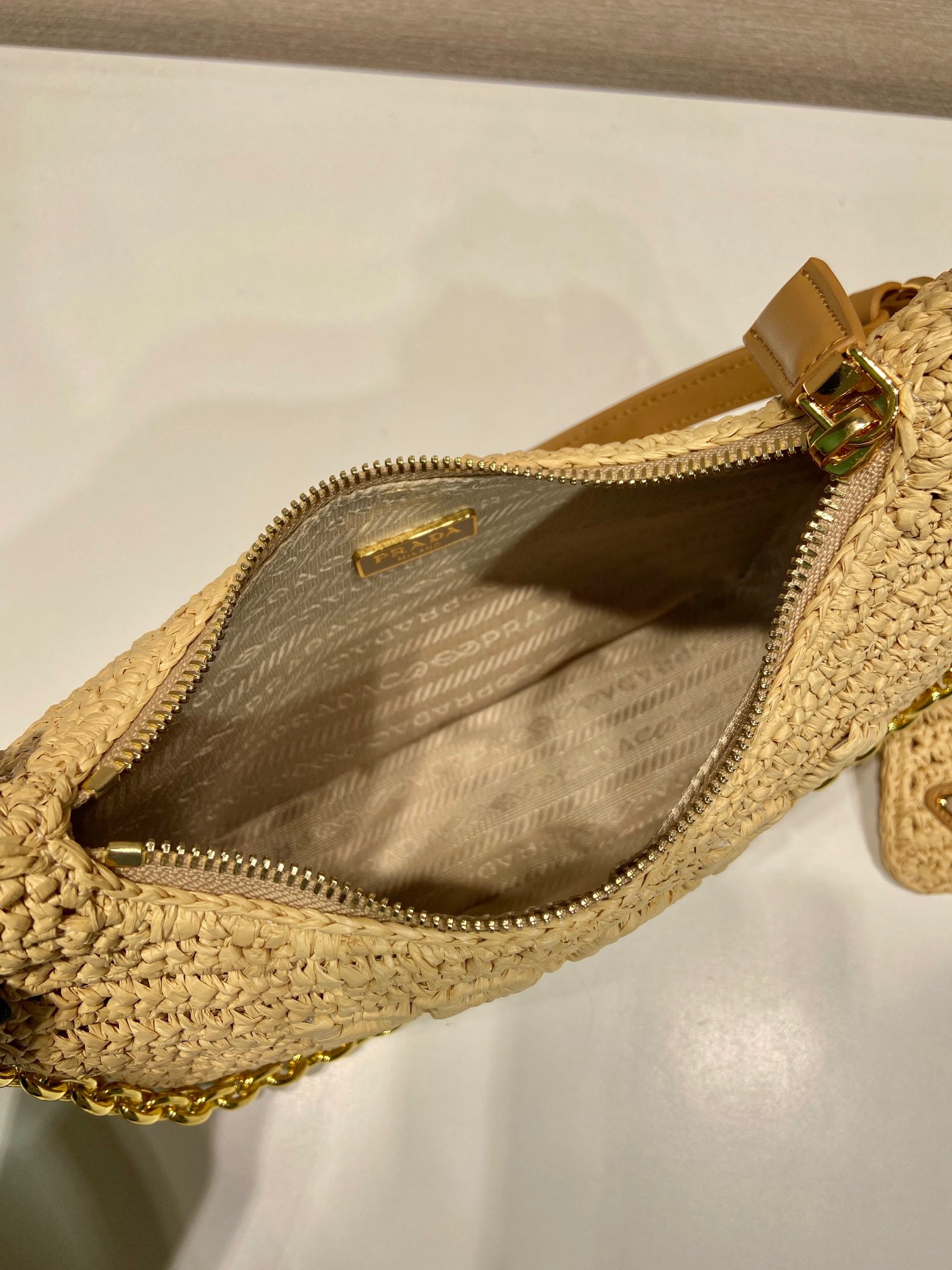 Prada Hand-woven Hobo Underarm Bag 1BC204B