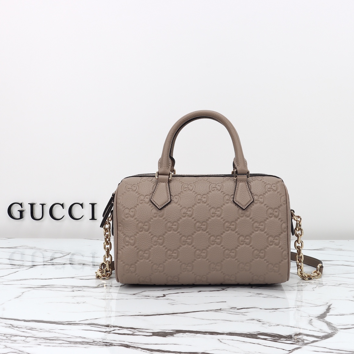 Gucci GG Emblem Medium Boston Bag‎ 815255 AAEEM 1000