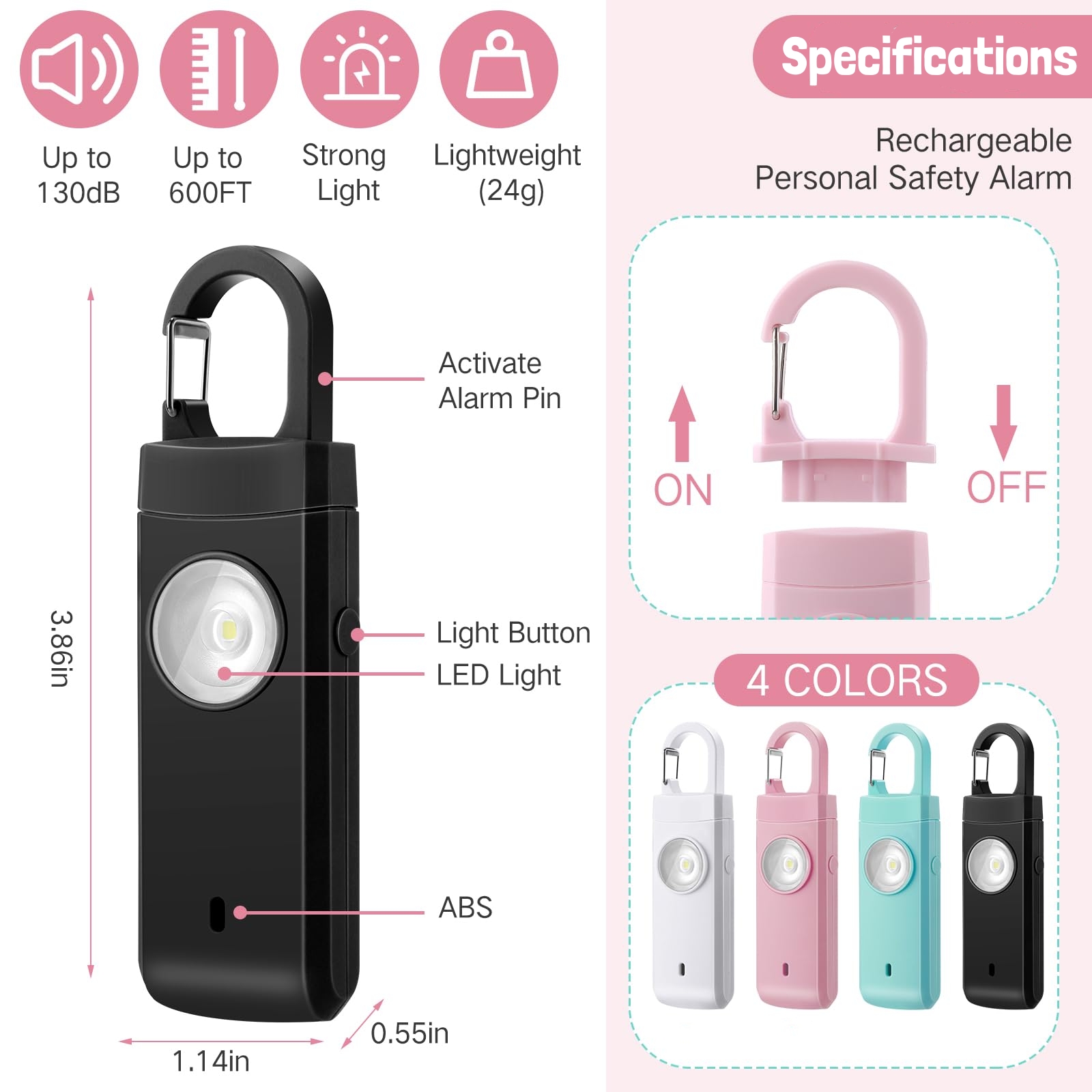 Rechargeable Personal Safety Alarm – Designed by Women, for Women