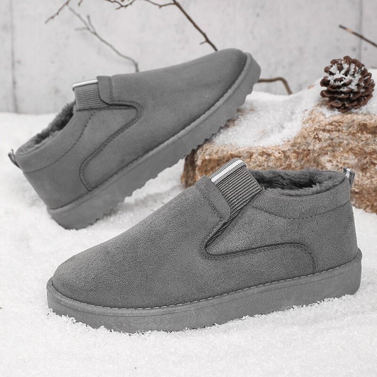 Men's Winter Plush Slip-On Snow Boots