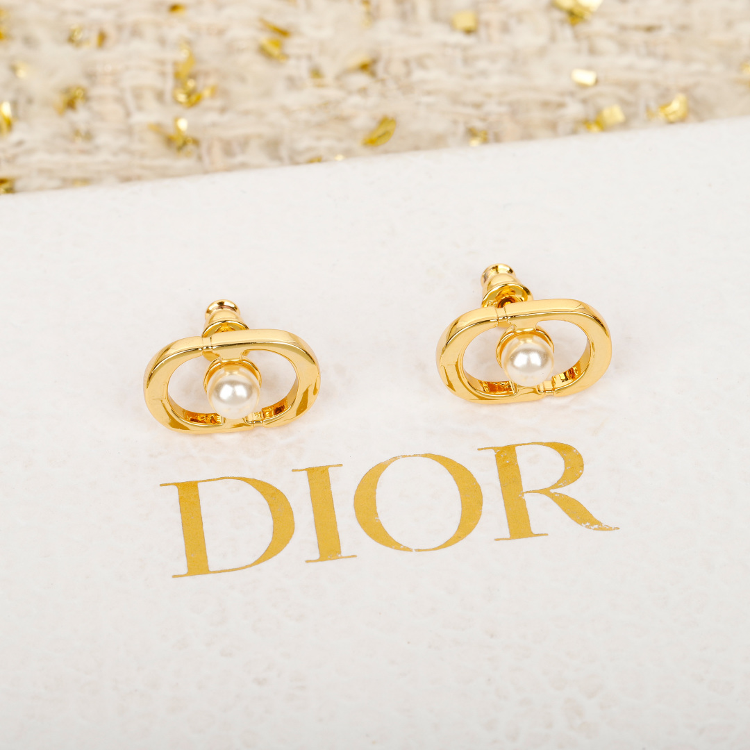 Dior CD Pearl Earrings