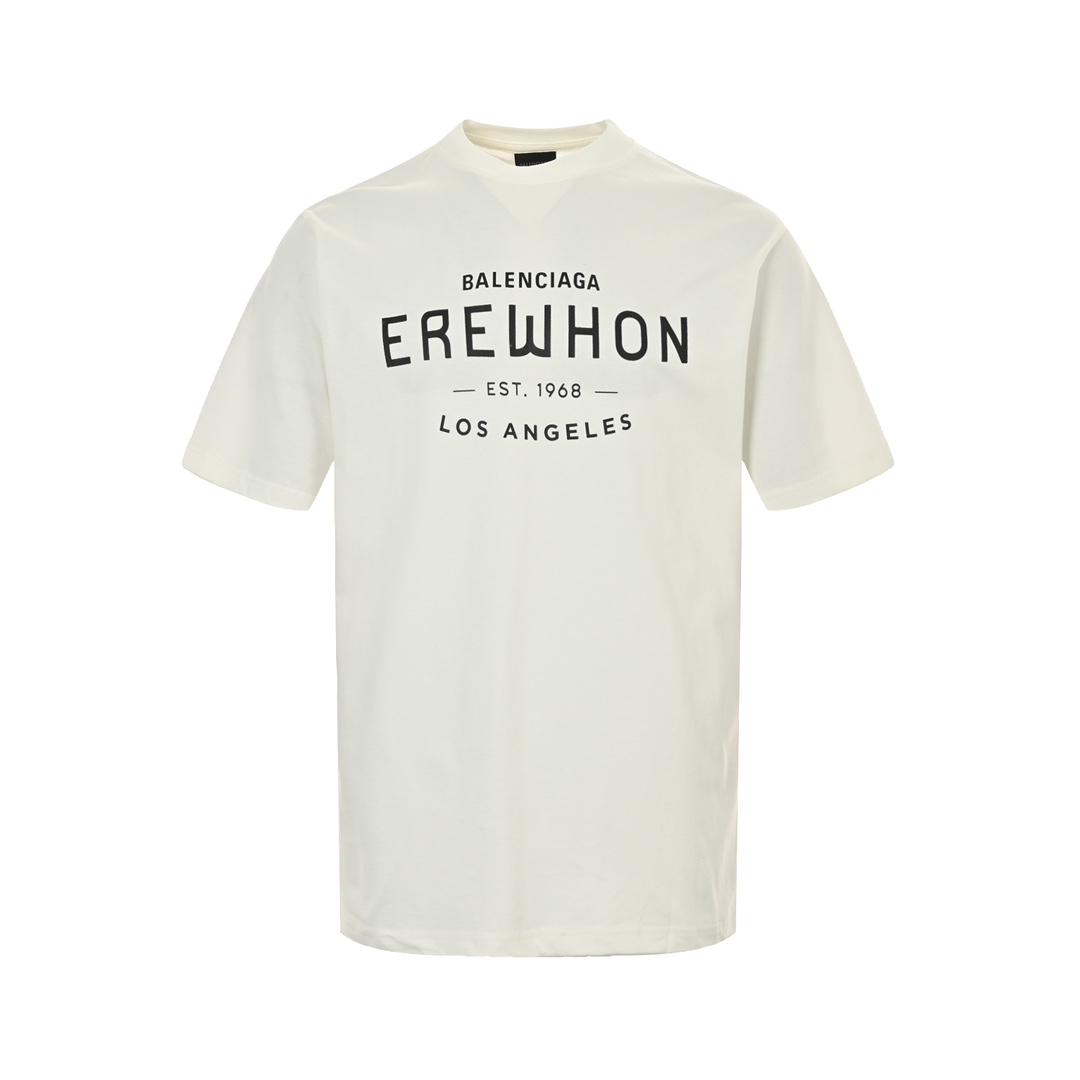 Balenciaga 24ss 1968 letter print short sleeves