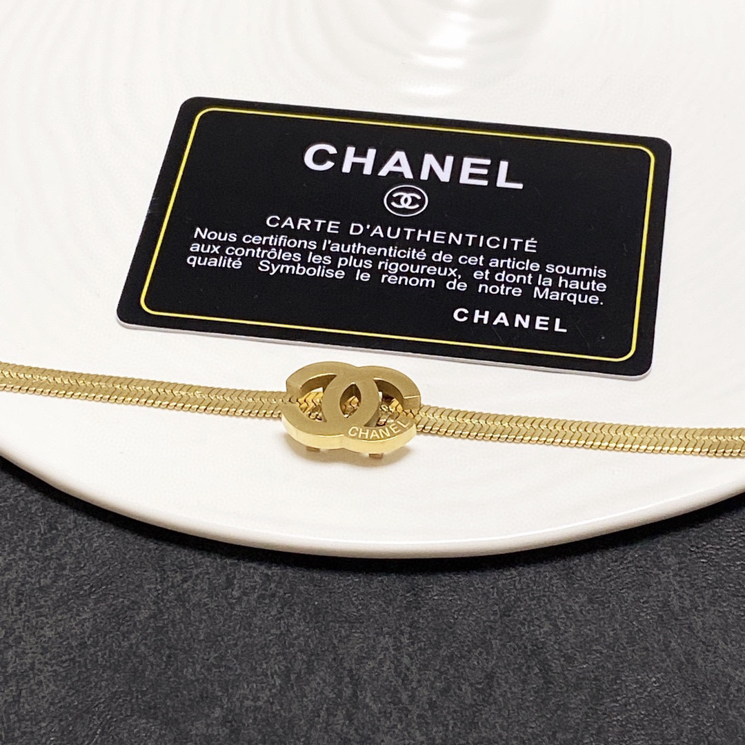 CHAN 24 stainless steel snake bone necklace