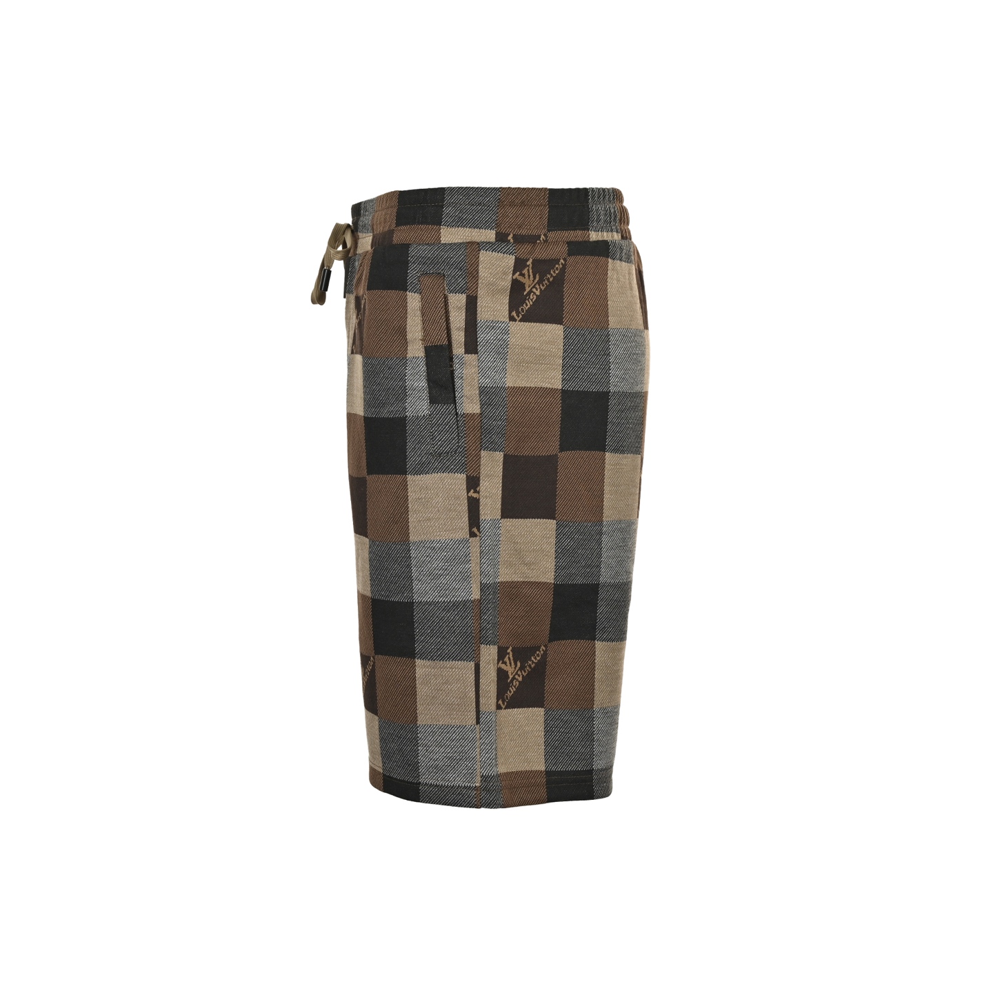 Louis Vuitton 25ss Checkerboard Jacquard Lettering Shorts