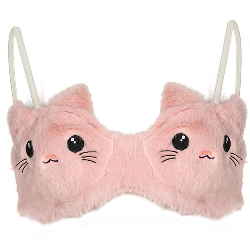 Kitty Ears Cartoon Plush Lingerie Set