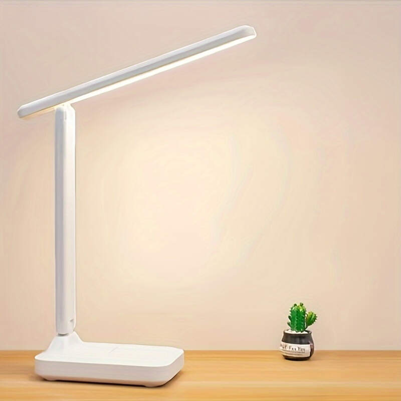 LED Foldable Desk Lamp, 3-Level Dimmable Touch Control, Eye-Care Reading Light for Bedroom, Office, Dorm, Studio, Multi-Scene Indoor Use, Rechargeable 800mAh Lithium Battery, No Wires, Christmas and New Year Gift, 1-Pack