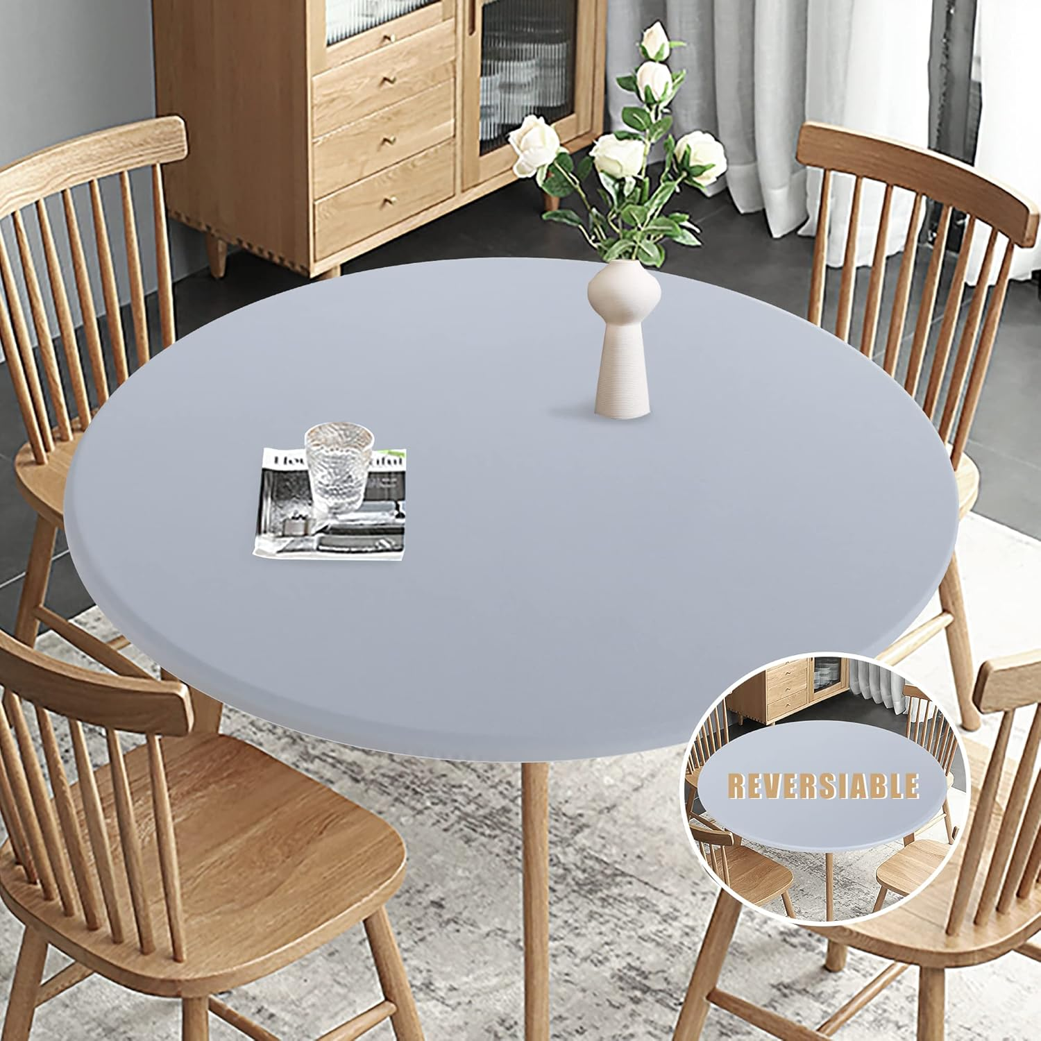 🔥On Sale 49% OFF🔥Reversible Waterproof Stain Resistant Elastic Stretch Table Cloth
