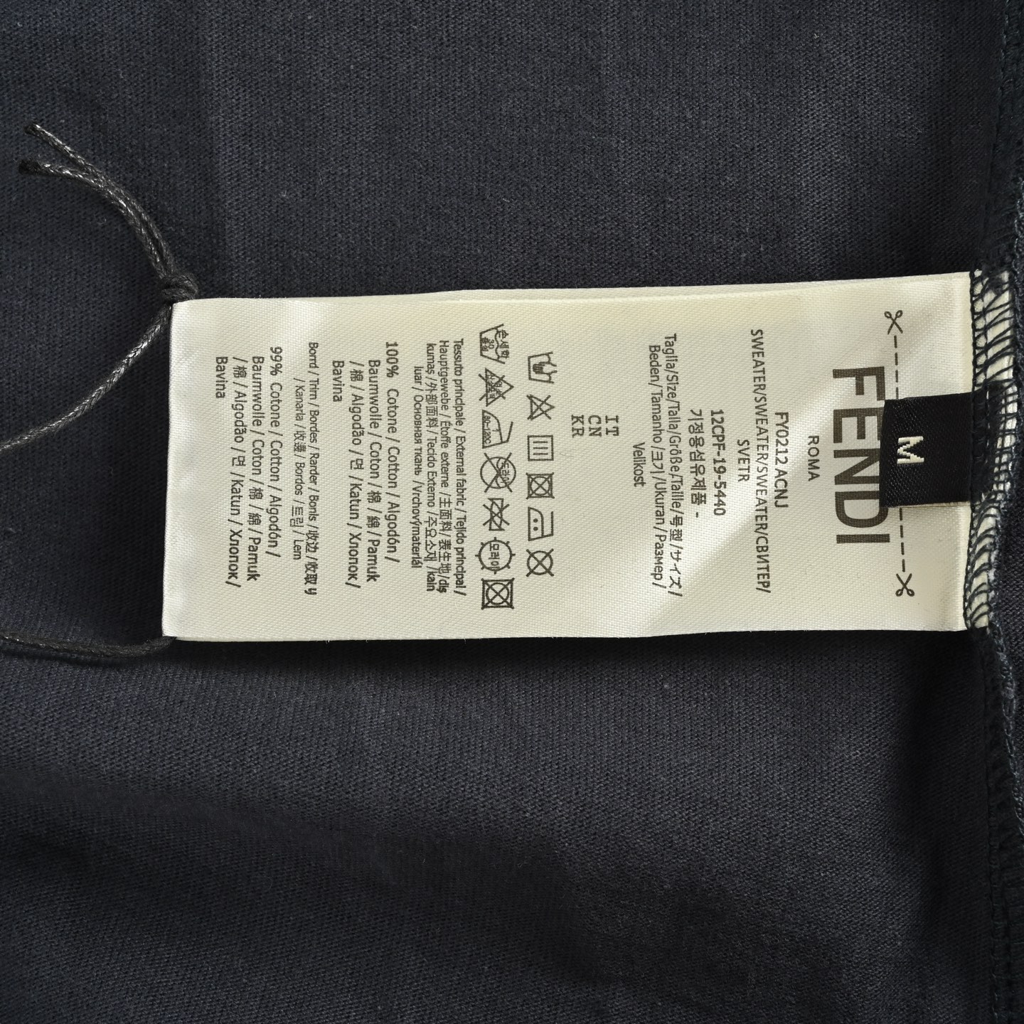 Fendi 25ss flocked letter eye print short sleeve