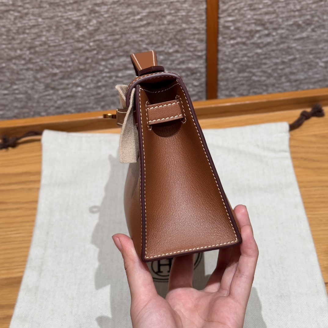 Hermès Kelly Pochette 37Gold Handbag (Handmade to Order)