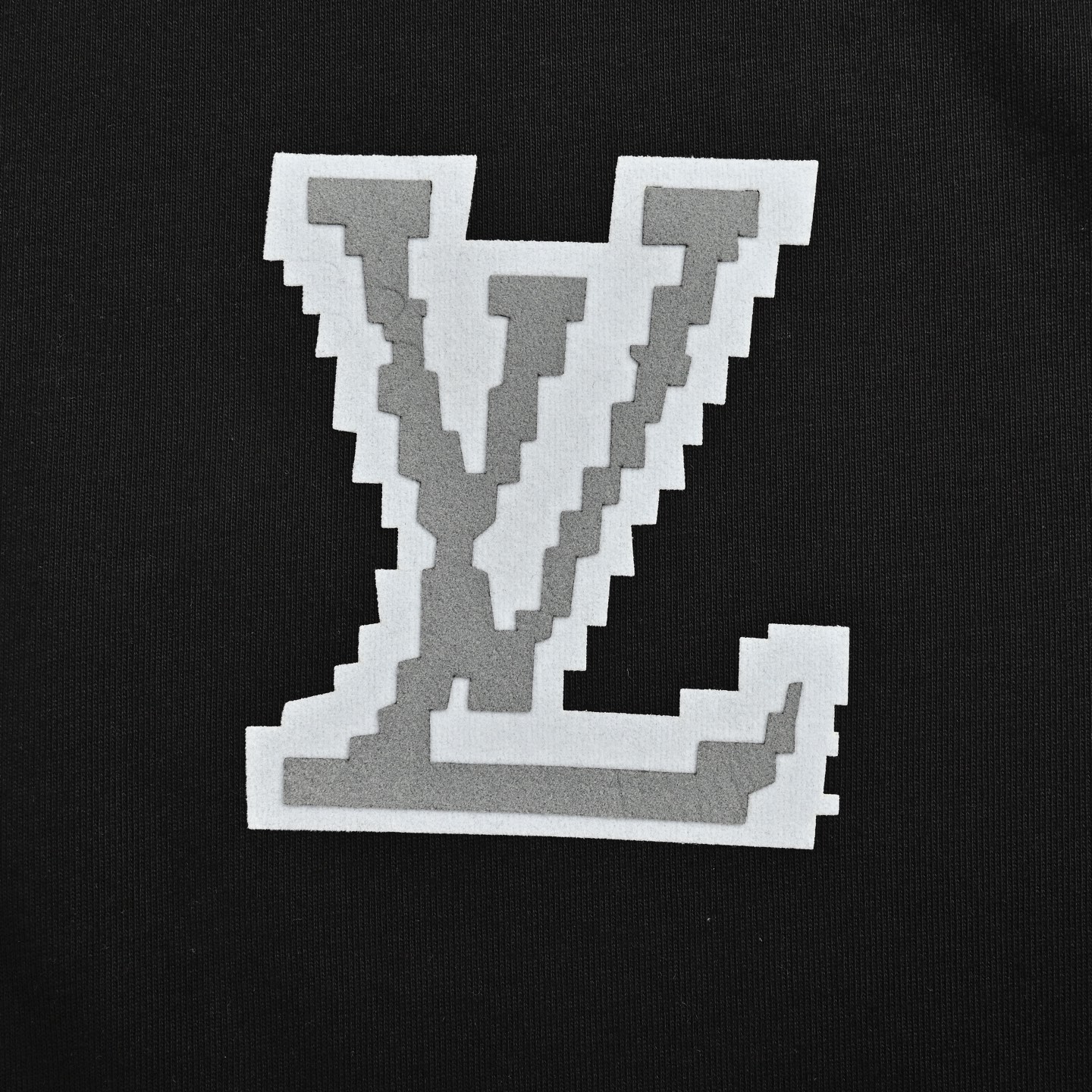 Louis Vuitton 25ss flocked monogram patch short sleeve