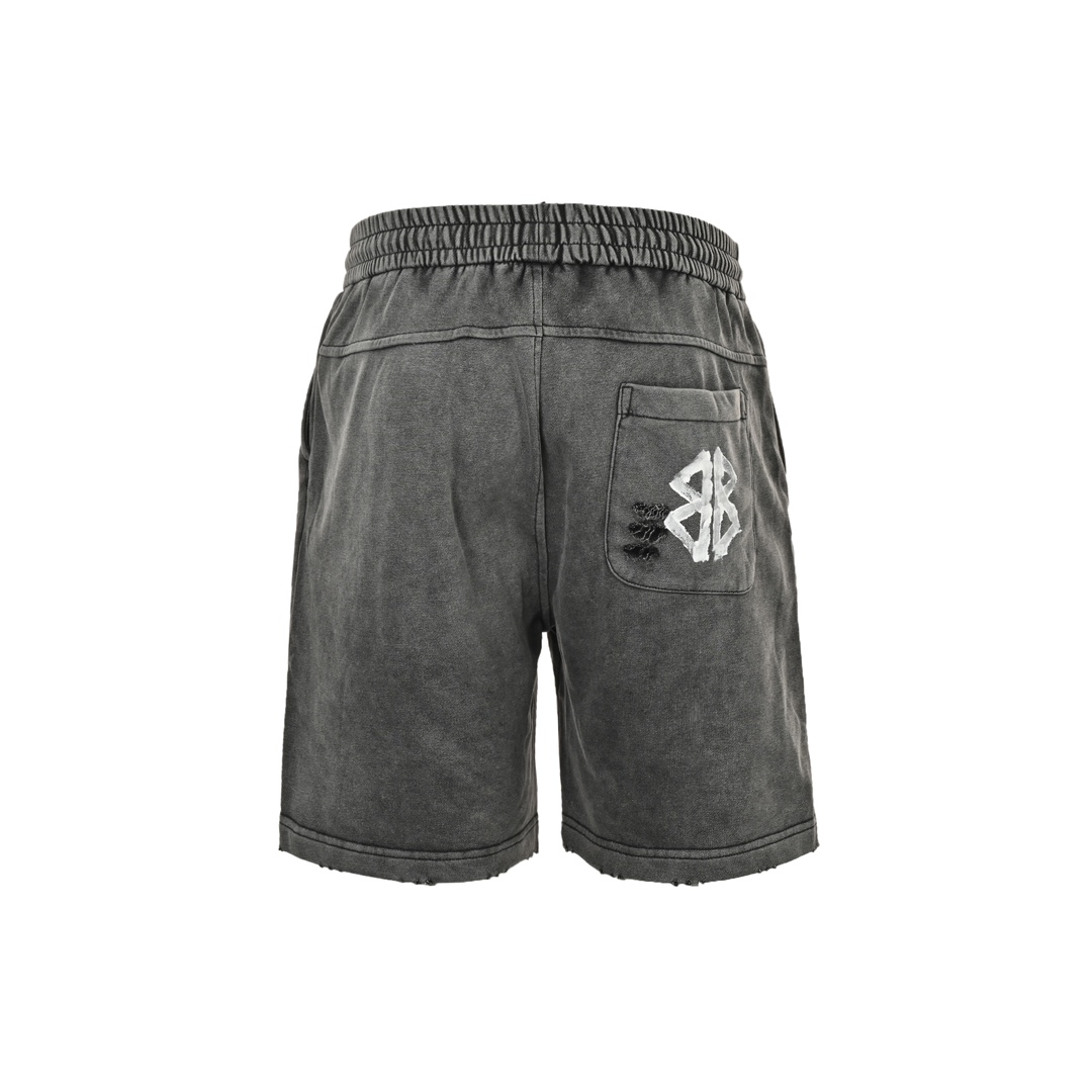 Balenciaga Hand Painted Destroyed Shorts