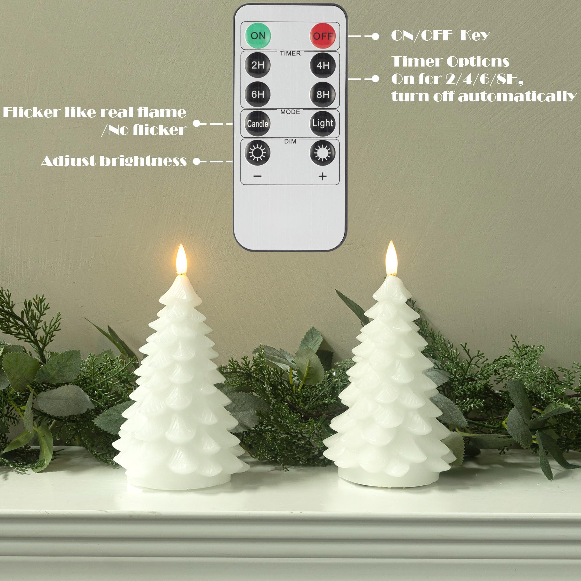 🎄Early Christmas Sale 49% OFF🎄2 Pack Christmas Tree Flameless Candles