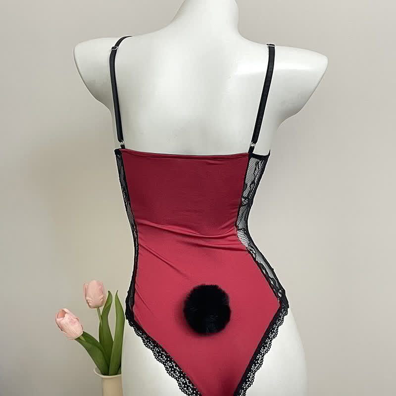 Cosplay Bunny Lace Jumpsuit Lingerie Set