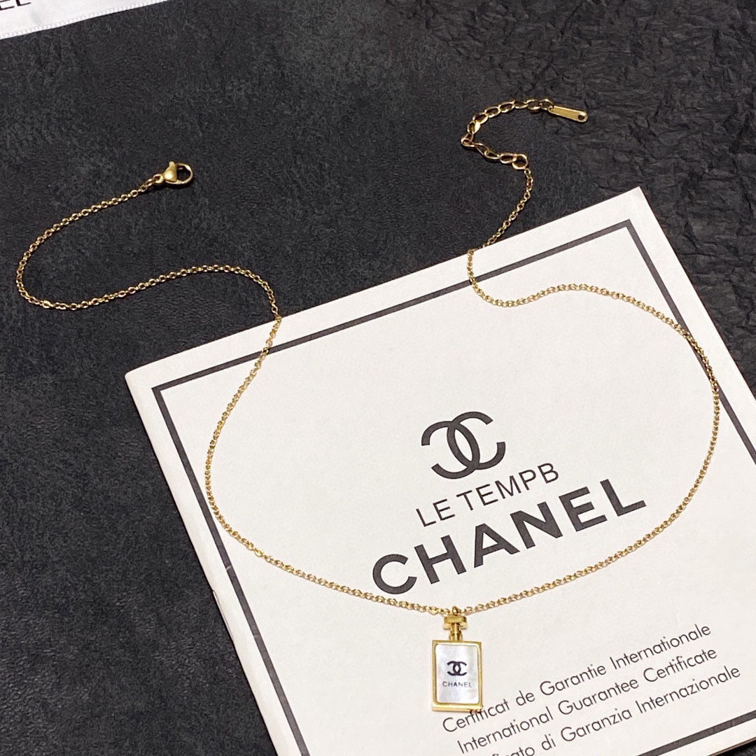 Chanel Perfume Bottle Necklace