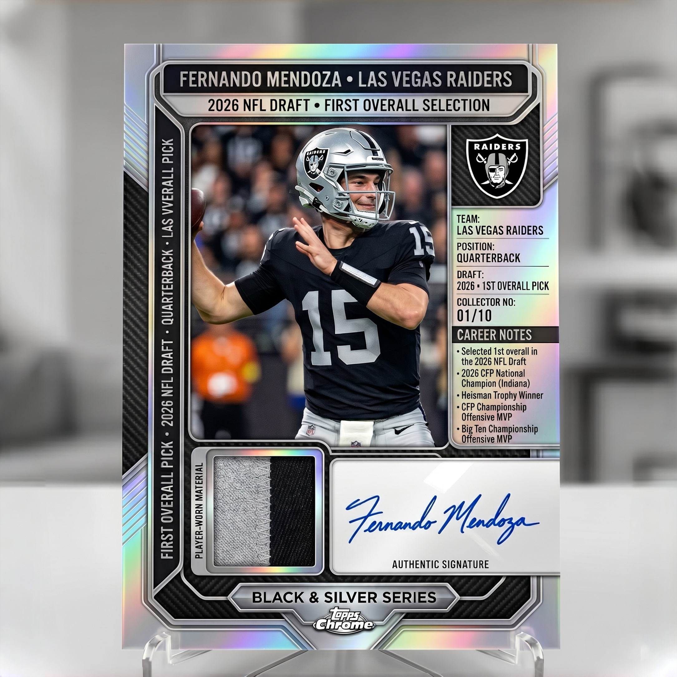 Fernando Mendoza – 2026 NFL Draft 1st Overall Pick Collector Card