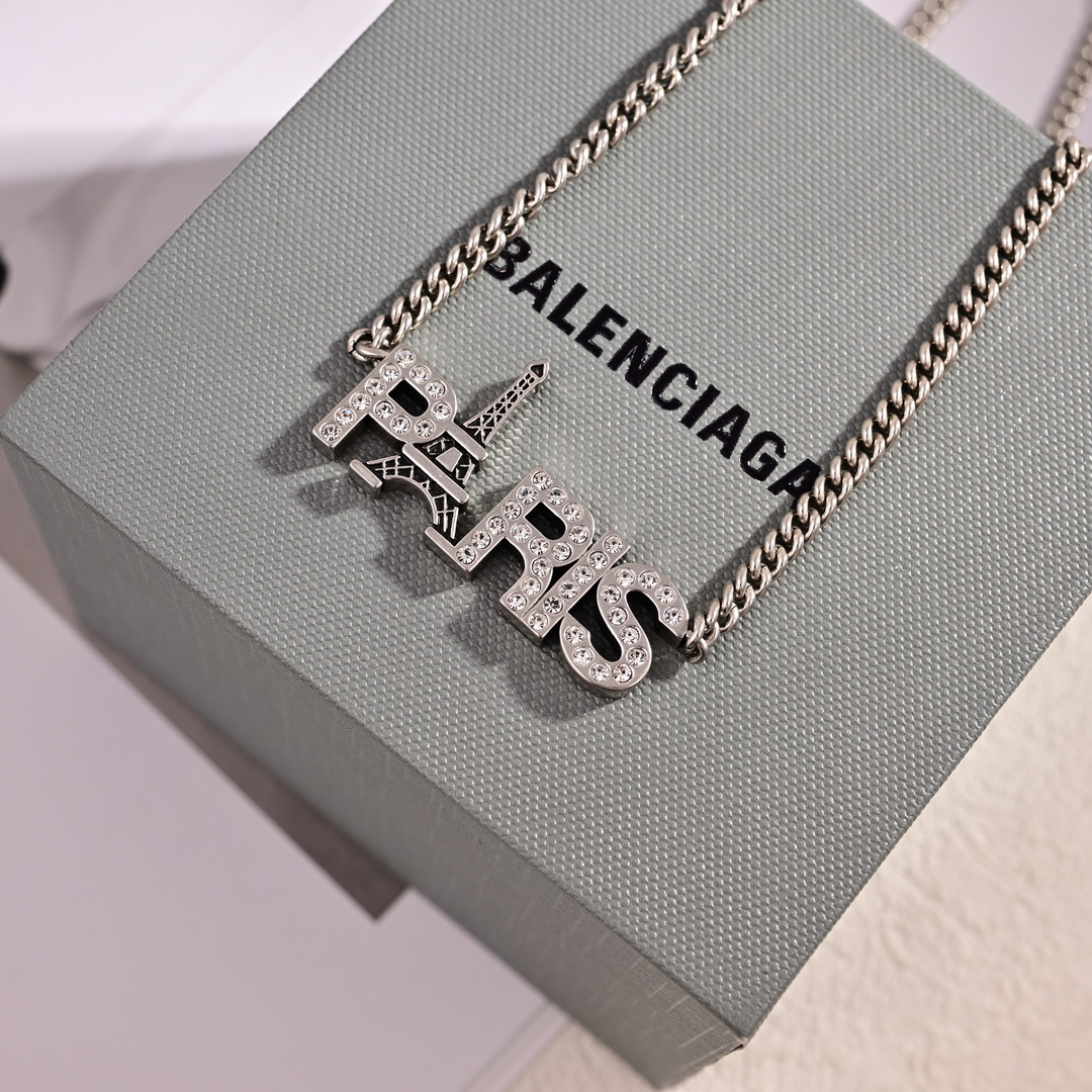Balenciaga Eiffel Tower Chain Vintage Necklace