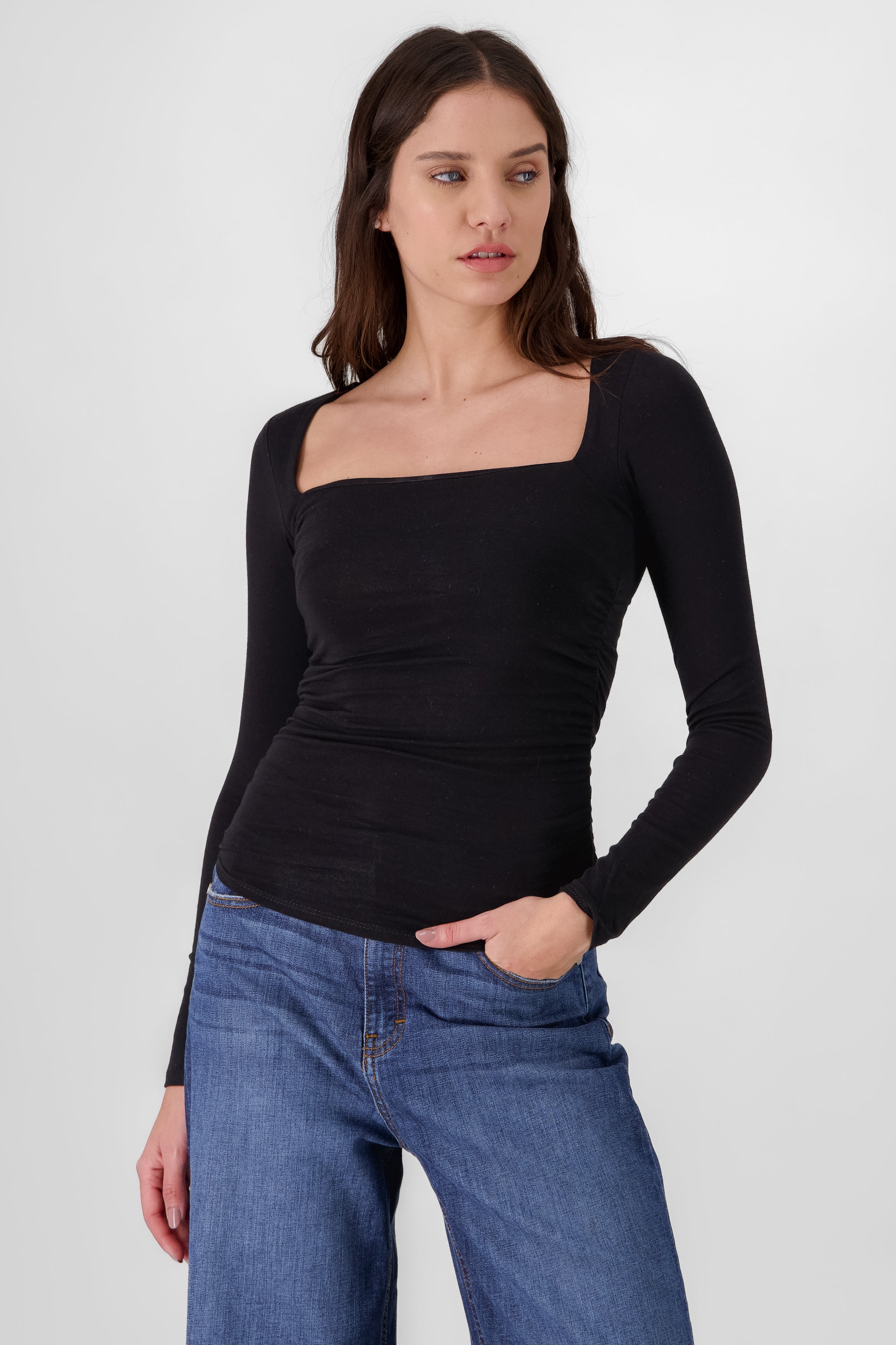 Long Sleeve Ruched Top