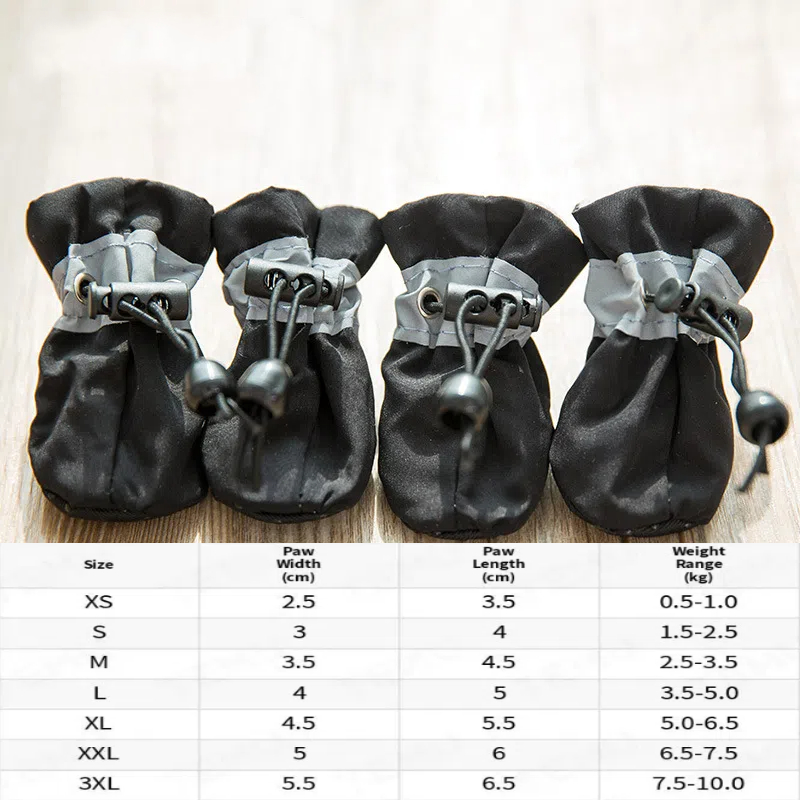 🐕🐕Reflective Rain Shoes 4 pack for Small and Medium Dogs