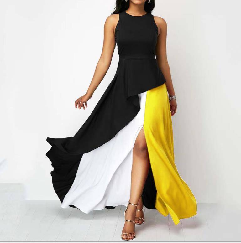 Oversize Color Blocking Dress