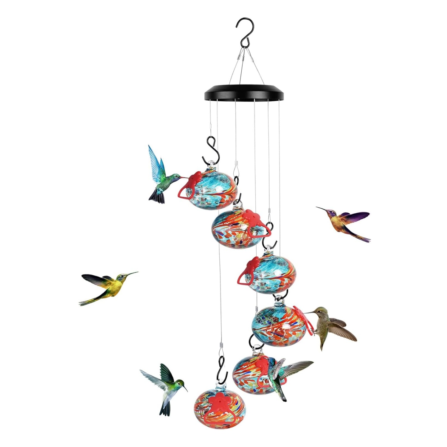 🔥ON SALE 59% OFF🔥Charming Wind Chimes Hummingbird feeders, ant and bee Proof, Never Leak