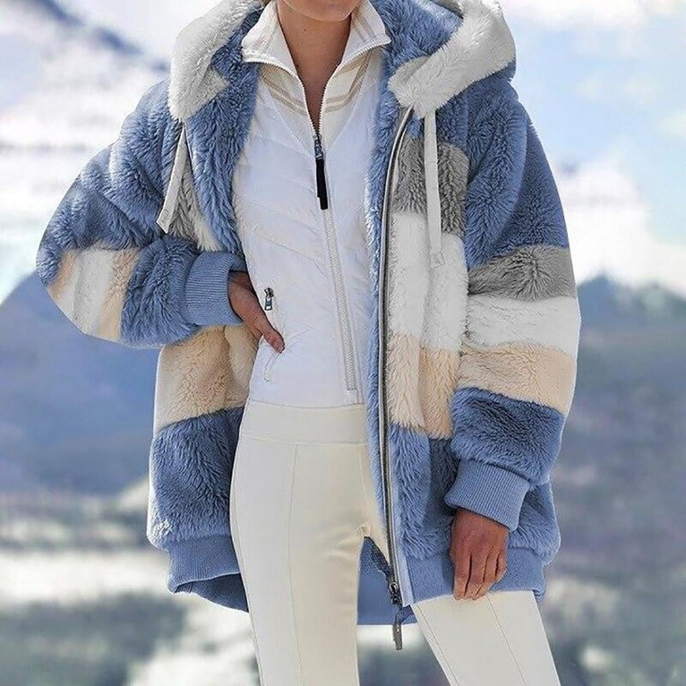 🔥LAST DAY 49% OFF🐑RCONTRASTING LAMB WOOL PADDED COAT🎁