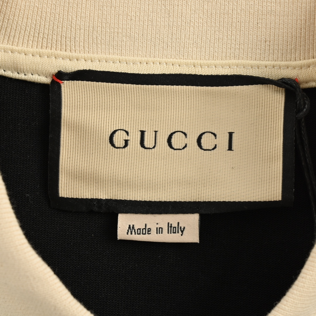 Gucci 24ss shoulder red and green ribbon Polo short sleeve