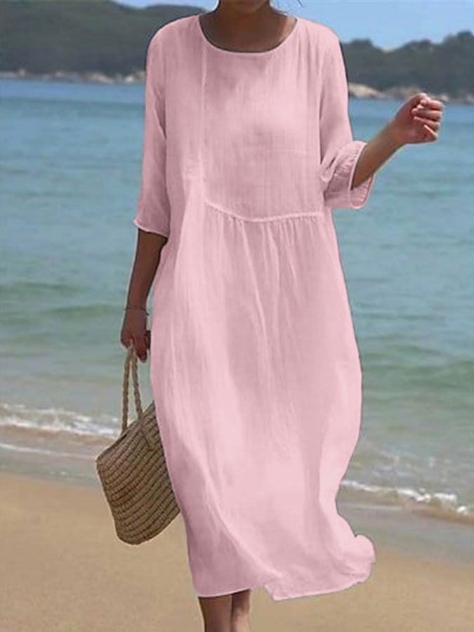 Women's Cotton Linen Dress
