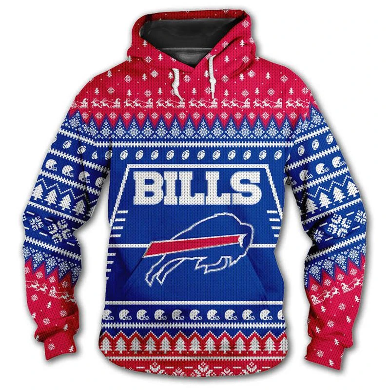 BUFFALO BILLS 3D CHRISTMAS HOODIE ABC02