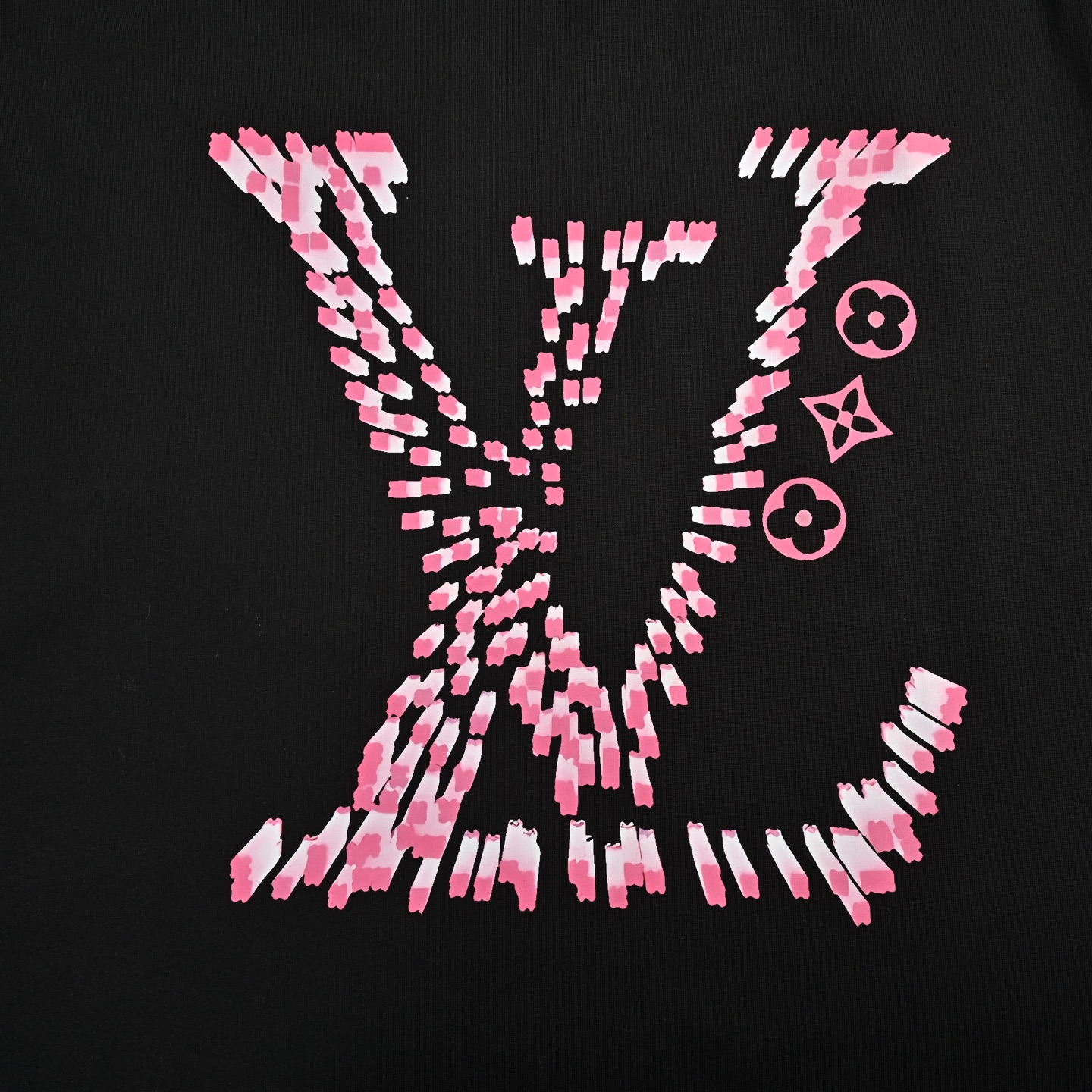 Louis Vuitton 25ss three-dimensional lettering logo printed short sleeves