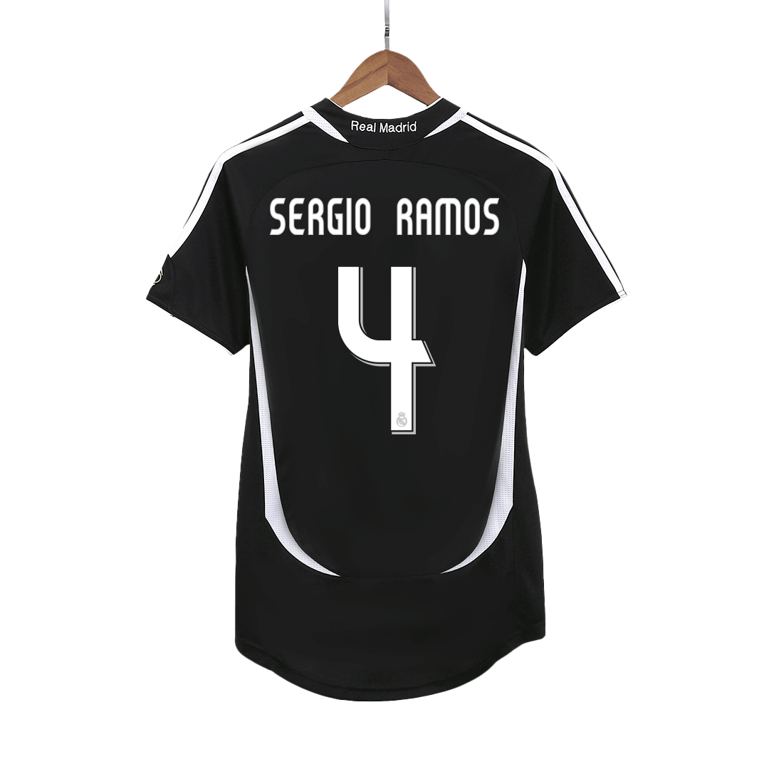 SERGIO RAMOS #4 Retro Real Madrid Away Football Shirt 2006/07