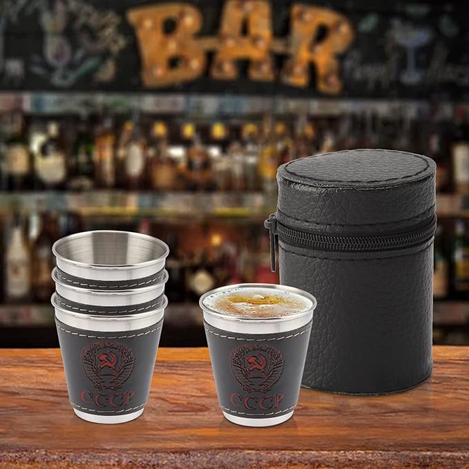 🔥Last Day Promotion-[SAVE 50% OFF]--Portable Stainless Steel Camping Cup 🔥(SET OF 4PCS)-BUY 2 SETS GET 10% OFF